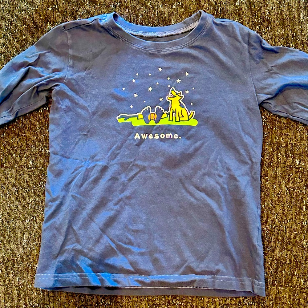 Life is Good brand “Awesome” dog shirt, EUC size S.
